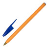 Ручка шариковая STAFF "Basic Orange BP-01", письмо 750 метров, СИНЯЯ, длина корпуса 14 см, узел 1 мм, 143740 по низкой цене оптом Краснодар, Москва, Уфа, Казань, Барнаул, Владивосток, Хабаровск, Сахалин, Красноярск, Екатеренбург, 