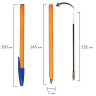 Ручка шариковая STAFF "Basic Orange BP-01", письмо 750 метров, СИНЯЯ, длина корпуса 14 см, узел 1 мм, 143740 по низкой цене оптом Краснодар, Москва, Уфа, Казань, Барнаул, Владивосток, Хабаровск, Сахалин, Красноярск, Екатеренбург, 
