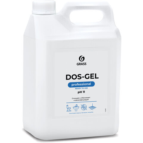 Средство для уборки санитарных помещений 5,3 кг GRASS DOS GEL, дезинфицирующее, концентрат, 125240 по низкой цене оптом 