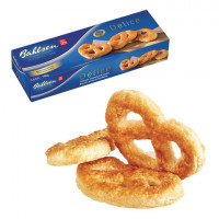 Печенье-крендельки BAHLSEN (Бальзен) "Delice" слоеное, 100 г, картонная упаковка, Германия, 4385