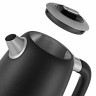 Чайник KITFORT КТ-6121-1, 1,7 л, 2200 Вт, закрытый нагревательный элемент, LED-дисплей, ТЕРМОРЕГУЛЯТОР, сталь, черный по низкой цене оптом Краснодар, Москва, Уфа, Казань, Барнаул, Владивосток, Хабаровск, Сахалин, Красноярск, Екатеренбург, 