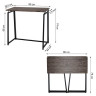 Стол на металлокаркасе BRABIX "LOFT CD-001", 800х440х740 мм, складной, цвет морёный дуб, 641209 по низкой цене оптом 