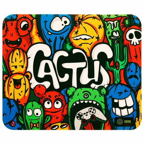 Коврик для мыши CACTUS Colorful Cacti, 300x250x3мм, CS-MP-D03M по низкой цене оптом Краснодар, Москва, Уфа, Казань, Барнаул, Владивосток, Хабаровск, Сахалин, Красноярск, Екатеренбург, 