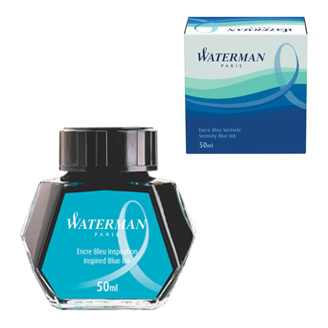 Чернила WATERMAN (Франция), 50 мл, S0110720, синие по низкой цене оптом 