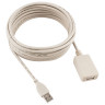 Кабель-удлинитель USB 2.0, 4,8 м, CABLEXPERT, AM-AF, для подключения периферии, активный, UAE016 по низкой цене оптом 