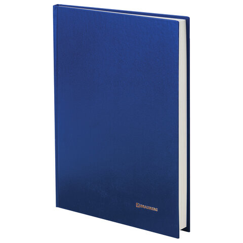 Книга учета 144 л., линия, твердая, бумвинил, блок офсет, А4 (200х290 мм), BRAUBERG, синий, 130227 по низкой цене оптом 