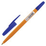 Ручка шариковая BRAUBERG "Carina Orange", СИНЯЯ, корпус оранжевый, узел 1 мм, линия письма 0,5 мм, 141668 по низкой цене оптом Краснодар, Москва, Уфа, Казань, Барнаул, Владивосток, Хабаровск, Сахалин, Красноярск, Екатеренбург, 