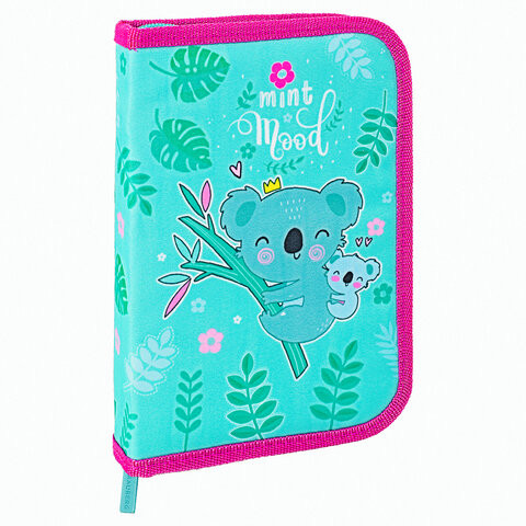 Пенал BRAUBERG, 1 отделение, 1 откидная планка, полиэстер, 21х14 см, "Koala", 270307 по низкой цене оптом 