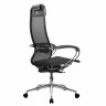 Кресло МЕТТА "ErgoLife" 10 B1-104K, хром, синхромеханизм, прочная сетка, черное по низкой цене оптом Краснодар, Москва, Уфа, Казань, Барнаул, Владивосток, Хабаровск, Сахалин, Красноярск, Екатеренбург, 