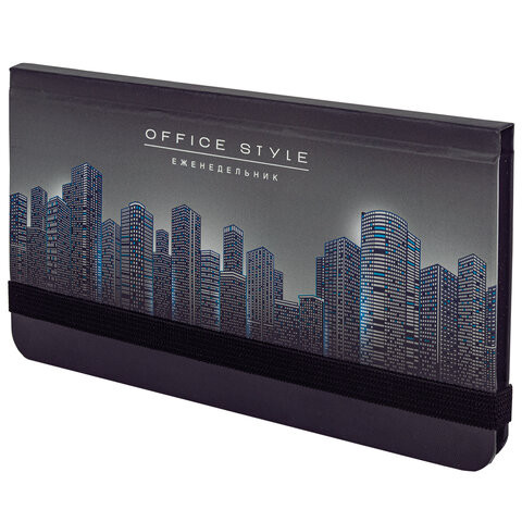 Еженедельник недатированный с резинкой (171х93 мм), BRAUBERG, твердый, УФ-ЛАК, 64 л., "Night City", 114575 по низкой цене оптом Еженедельник недатированный с резинкой (171х93 мм), BRAUBERG, твердый, УФ-ЛАК, 64 л., "Night City", 114575 по низкой цене оптом
