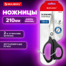 Ножницы BRAUBERG "BOMB", 210 мм, графитовый цвет, 2-х сторонняя заточка, эргономичные, 238856 по низкой цене оптом Ножницы BRAUBERG "BOMB", 210 мм, графитовый цвет, 2-х сторонняя заточка, эргономичные, 238856 по низкой цене оптом