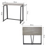 Стол на металлокаркасе BRABIX "LOFT CD-001", 800х440х740 мм, складной, цвет дуб антик, 641210 по низкой цене оптом 