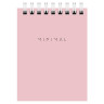 Блокнот МАЛЫЙ ФОРМАТ А7 75х105 мм, 40 л., гребень, картон, клетка, BRAUBERG "Minimal Pastel", 116431 по низкой цене оптом 