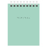 Блокнот МАЛЫЙ ФОРМАТ А7 75х105 мм, 40 л., гребень, картон, клетка, BRAUBERG "Minimal Pastel", 116431 по низкой цене оптом 