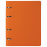 Тетрадь на кольцах А5 (180х220 мм), 120 листов, под кожу, BRAUBERG "Joy", оранжевый/светло-оранжевый, 129992