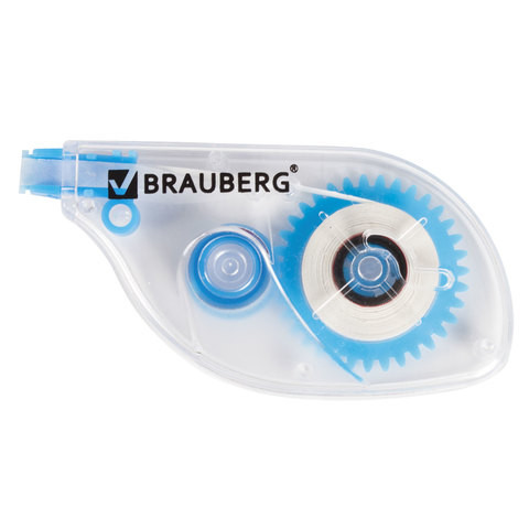 Корректирующая лента BRAUBERG, 5 мм х 6 м, в блистере, 221685 по низкой цене оптом Краснодар, Москва, Уфа, Казань, Барнаул, Владивосток, Хабаровск, Сахалин, Красноярск, Екатеренбург, 