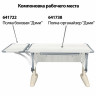 Стол-парта регулируемый "ДЭМИ" СУТ.43, 1000х550х530-815 мм, бежевый каркас, пластик серый, рамух белый (КОМПЛЕКТ) по низкой цене оптом 