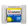 Батарейки КОМПЛЕКТ 24 шт, SONNEN Alkaline, ААА (LR03, 24А), алкалиновые, мизинчиковые, короб, 455096 по низкой цене оптом 