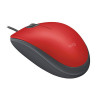 Мышь проводная LOGITECH M110,USB, 2 кнопки+1 колесо-кнопка, оптическая, красная, 910-005489 по низкой цене оптом 