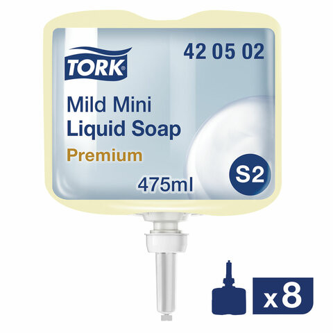 Картридж с жидким мылом одноразовый TORK (Система S2) Premium, 0,475 л, 420502 по низкой цене оптом  Картридж с жидким мылом одноразовый TORK (Система S2) Premium, 0,475 л, 420502 по низкой цене оптом