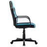 Кресло компьютерное "BRABIX Stripe GM-202", экокожа, черное/голубое, 532509 по низкой цене оптом 