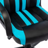 Кресло компьютерное "BRABIX Stripe GM-202", экокожа, черное/голубое, 532509 по низкой цене оптом 