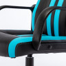 Кресло компьютерное "BRABIX Stripe GM-202", экокожа, черное/голубое, 532509 по низкой цене оптом 
