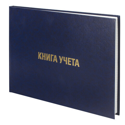 Книга учета 160 л., клетка, твердая, бумвинил, блок офсет, альбомная, А4 (210х295 мм), BRAUBERG, 130228, КОД_1С по низкой цене оптом 