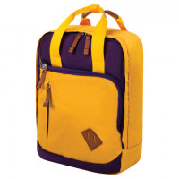 Рюкзак BRAUBERG FRIENDLY молодежный, горчично-фиолетовый, 37х26х13 см, 270093