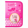 Пенал BRAUBERG, 1 отделение, 1 откидная планка, полиэстер, 21х14 см, "Happy kitten", 270308 по низкой цене оптом 