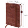 Ежедневник датированный 2026 МАЛЫЙ ФОРМАТ 100х150мм А6, BRAUBERG Wood, под кожу, коричневый, 117263 по низкой цене оптом 