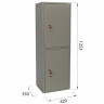 Шкаф металлический для документов BRABIX "KBS-023Т", 1253х420х350 мм, 27,5 кг, 2 отделения, сварной, 291155 по низкой цене оптом 