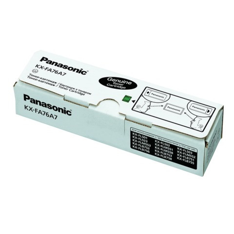 Тонер-картридж PANASONIC (KX-FA76A) KX-FL501/502/503/M553RU, черный, оригинальный, ресурс 2000 страниц по низкой цене оптом Краснодар, Москва, Уфа, Казань, Барнаул, Владивосток, Хабаровск, Сахалин, Красноярск, Екатеренбург, 