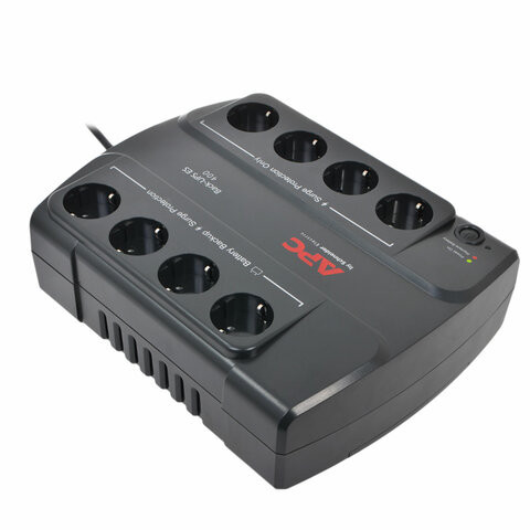 Источник бесперебойного питания APC Back-UPS BE400-RS, 400 VA (240 W), 8 розеток CEE 7, черный по низкой цене оптом 