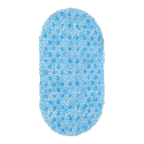 Коврик для ванны противоскользящий 68х37см, "Пузыри", овальный, прозрачно-голубой, ПВХ, PRIMILA, 700381 по низкой цене оптом Коврик для ванны противоскользящий 68х37см, "Пузыри", овальный, прозрачно-голубой, ПВХ, PRIMILA, 700381 по низкой цене оптом