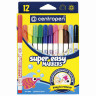 Фломастеры 12 ЦВЕТОВ CENTROPEN "Super Easy", смываемые, вентилируемый колпачок, 2580/12KK, 7 2580 1285 по низкой цене оптом 