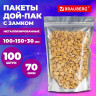 Пакеты Дой-Пак с замком ZIP LOCK, металлизированная + прозрачная стенка 100 х 150 + 30 мм, 100 штук, 70 мкм, BRAUBERGБ 700682 по низкой цене оптом Пакеты Дой-Пак с замком ZIP LOCK, металлизированная + прозрачная стенка 100 х 150 + 30 мм, 100 штук, 70 мкм, BRAUBERGБ 700682 по низкой цене оптом