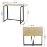 Стол на металлокаркасе BRABIX "LOFT CD-001", 800х440х740 мм, складной, цвет дуб натуральный, 641211 по низкой цене оптом 