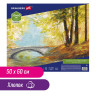 Холст на картоне BRAUBERG ART CLASSIC, 50*60см, грунтованный, 100% хлопок, мелкое зерно, 190623 по низкой цене оптом 