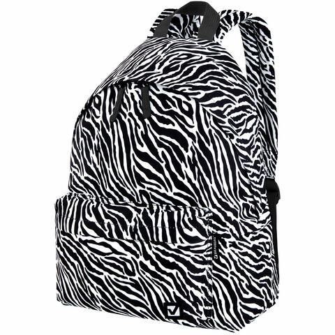 Рюкзак BRAUBERG универсальный, сити-формат, Zebra, 20 литров, 41х32х14 см, хххххх, 271680 по низкой цене оптом 