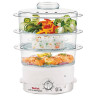 Пароварка TEFAL VC100630, 900 Вт, объем 9 л, механическое управление, 3 яруса, серебристая по низкой цене оптом 