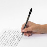 Ручка гелевая с грипом STAFF "Basic", ЧЕРНАЯ, корпус тонированный, узел 0,5 мм, линия письма 0,35 мм, 143677