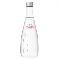 Вода негазированная минеральная EVIAN (Эвиан), 0,33 л, стеклянная бутылка, 10717