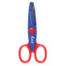 Ножницы ОСТРОВ СОКРОВИЩ, 135 мм, фигурное лезвие "банты", сине-бордовые, в упаковке с европодвесом, 236778 по низкой цене оптом 