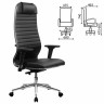 Кресло МЕТТА "ErgoLife" 10 B1-117D, хром, синхромеханизм, 2D подлокотники, экокожа, черное по низкой цене оптом Краснодар, Москва, Уфа, Казань, Барнаул, Владивосток, Хабаровск, Сахалин, Красноярск, Екатеренбург, 