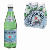 Вода ГАЗИРОВАННАЯ минеральная S.PELLEGRINO (С.Пеллегрино), 0,5 л, пластиковая бутылка, ИТАЛИЯ