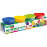Пластилин-тесто для лепки BRAUBERG KIDS, 4 цвета, 560г, яркие классические цвета, крышки-штампики, 106715, TA1010V по низкой цене оптом 