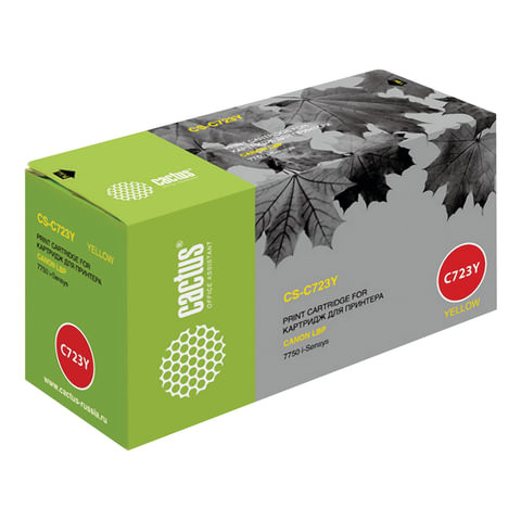 Картридж лазерный CACTUS (CS-C723Y) для CANON i-SENSYS 7750, желтый, ресурс 8500 стр. по низкой цене оптом 