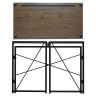 Стол на металлокаркасе BRABIX "LOFT CD-002", 1000х500х750 мм, складной, цвет морёный дуб, 641212 по низкой цене оптом 