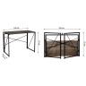 Стол на металлокаркасе BRABIX "LOFT CD-002", 1000х500х750 мм, складной, цвет морёный дуб, 641212 по низкой цене оптом 